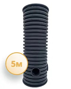 Дренажный колодец d400 h5000 с черной крышкой (отводы 110 мм) 1